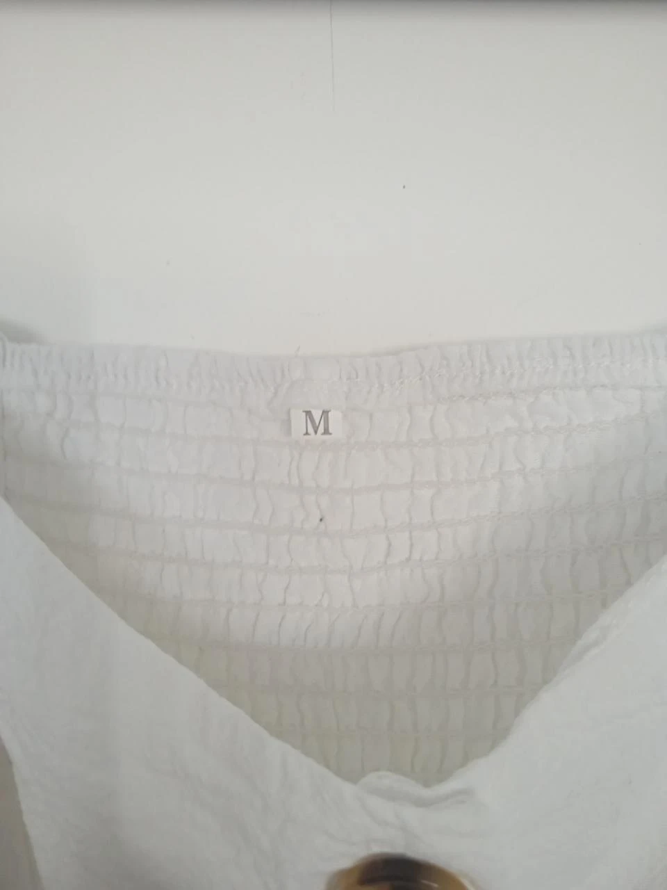 Vestido de verano blanco medio largo, midi, longitud hasta la rodilla talla 38 – photo 4